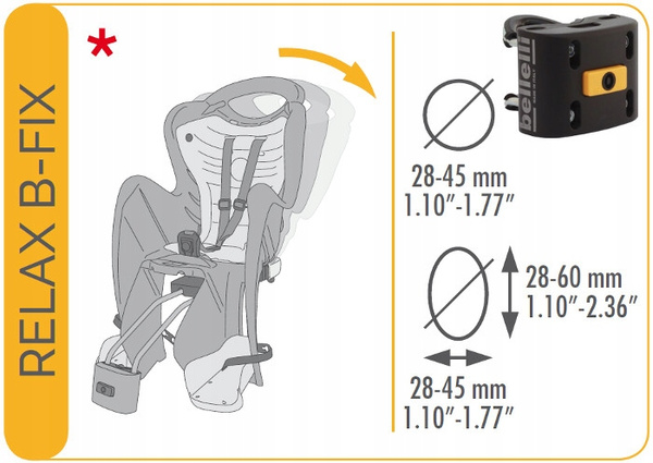 BELLELLI Mr Fox Standard fotelik rowerowy na ramę beige